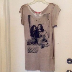 Yoko Ono and John Lennon blouse House of Gods by Buddhist Pink for John Lennon